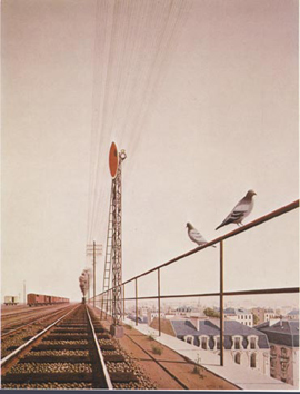 APPIA, La gare, huile sur toile, 1969