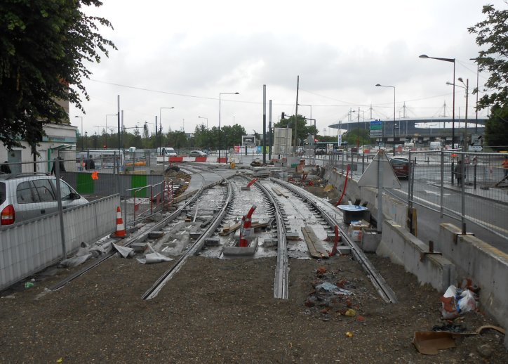 Travaux du T8 près du Stade de France