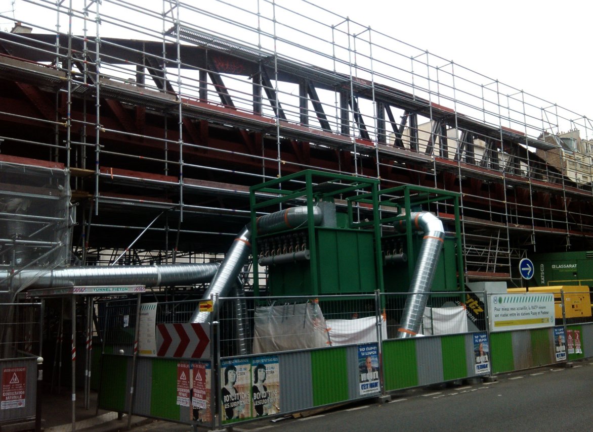 travaux RATP viaduc ligne 6