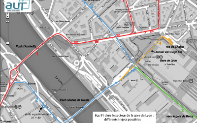 Bus 91 bloqué par les taxis près de Gare-de­‐Lyon: une solution est possible